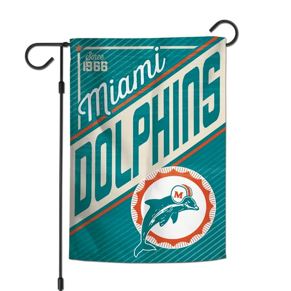 WinCraft Miami Dolphins 2-Sided 12'' x 18'' Team Garden Flag