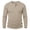 Beige, variant on Long Sleeve T Shirts for Man Classic Half Button Placket Henley Shirts Comfort Regular Fit Casual Pullover Top Fashion Contrast Stitching Solid Color Basic Tee for Sports & Daily Wear S