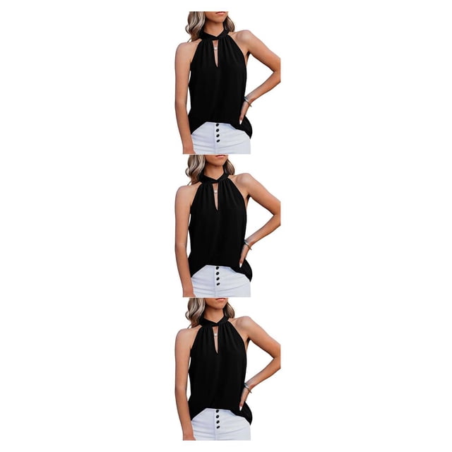 Blusa sin mangas Sonducket para mujer color Negro SG 3Conjunto