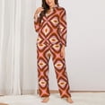 thumbnail image 2 of Sikiie 70s Retro Style Women's Long-Sleeve Shirt and Full-Length Bottom Pajama Set (s-xxl)-XX-Large, 2 of 7