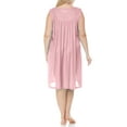 thumbnail image 2 of EZI Nightgowns for Women - Soft & Breathable Satin Night Gowns for Adult Women - Medium to Plus Size Womens Sleep Shirts - Knee-Length Nightgown, 2 of 7