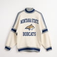 thumbnail image 5 of Women's Gameday Couture White Montana State Bobcats Oversized Vivid Turtleneck Sweatshirt, 5 of 5