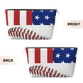 thumbnail image 2 of Baseball Lace Flag Small Purse Organizer Zipper Cosmetic Handbag Tote Pouch For Women, 2 of 7
