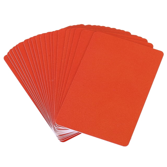 20 Pack Cartes PVC Vierges, Jet d'Encre Plastique Carte d'Identité Imprimable Cartes de Visite, Impression Double Face Imperméable Rouge Givré