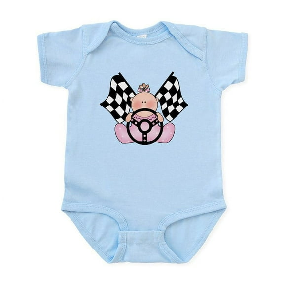 CafePress - Lil Race Winner Baby Girl Infant Bodysuit - Baby Light Bodysuit, Size Newborn - 24 Months