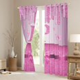 thumbnail image 3 of Manfei Letter Monogrammed P Blackout Curtains Set of 2 (52x84 Each) for Kids Children Girls,Dreamy Princess Window Curtains,Cute Butterfly Bowknot Curtains and Drapes,Bling Glitter Decor, 3 of 6