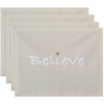 Simply Daisy 18" x 14" Believe Word Print Placemat