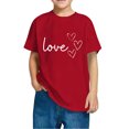 thumbnail image 5 of Riecok Valentine's Day 2-8 Years Boys Cotton Birthday T Shirts Crewneck Short Sleeve Toddler Kids Girls 2025 Comfortable Shirt Kids Clothes Toddler Kids Girls 2025 Summer Tops Red 9 T, 5 of 5