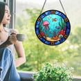 thumbnail image 2 of Stained Glass Window Hanging Suncatcher, Ocean Themed Sun Catcher for Window Decoration, Round Beach Home Decor Nautical Gift for Women, Mom 008 (6.3IN), 2 of 10