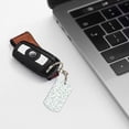 thumbnail image 7 of Uemuo Leaf Print Pattern Rectangular Metal Keychain - Durable, Stylish, and Personalized Key Ring for Men and Women,Engraved Keychain,Gift Slim Sturdy Keychain, 7 of 7