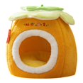 thumbnail image 2 of Casa para gatos con forma de caqui, color naranja, accesorios multifuncionales, cálida y cómoda para el invierno, cama suave para mascotas, refugio, 2 of 8