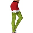 thumbnail image 3 of Leggings navideños para mujer con alegres estampados digitales, cintura alta, corte ajustado: estilo festivo único y elegante, 3 of 6