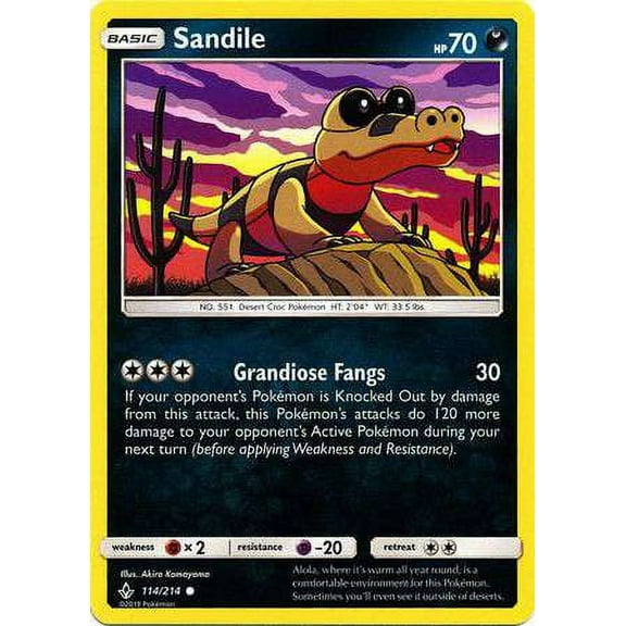 Pokemon Unbroken Bonds Sandile #114