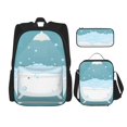 thumbnail image 1 of Easygdp Bathtub with Soap Bubbles Mochila para Niños y Niñas con Set de Caja de Almuerzo y Estuche para Lápices 3 en 1, Mochila Escolar Estampada para Adolescentes, 1 of 7