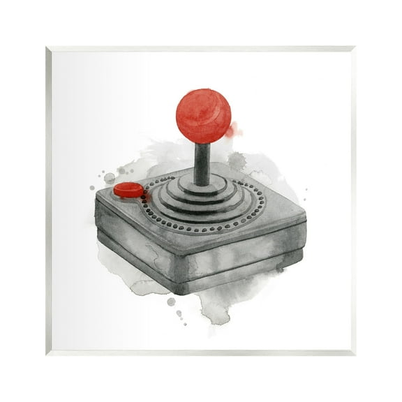 Stupell Industries Vintage Gaming Controller Joystick Art for Kids Painting Unframed Art Print Wall Art