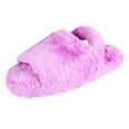 thumbnail image 4 of Jessica Simpson Girls Plush Fluffy Slip On House Slippers with Memory Foam, 4 of 9