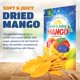 thumbnail image 2 of Dried Mango Slices - Delicious Texture Soft & Juicy Low Sugar Added Dried Mango - Naturally Ripened Mangos Dried Fruits - Gluten Free Dry Mangoes Natural Source of Vitamin C, Fiber, (16 Oz), 2 of 5