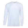 thumbnail image 2 of Men's Cotton T-Shirts with Ridded Cuff Crew Neck Long Sleeve Classic Fit Tee S-3XL Regular Big & Tall Breathable Casual Menswear Top Streetwear, 2 of 3