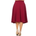 thumbnail image 3 of Women's Casual Basic Plus Size High Waist A-Line Mid-Length Skirt, 3 of 6
