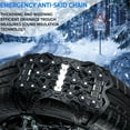 thumbnail image 2 of Zone Tech Car Snow Chains 12-Pack All Season Black Upgraded Strong and Durable Anti-Skid Car SUV and Pick Up Truck Tire Chains for Emergency and Travel, 2 of 7