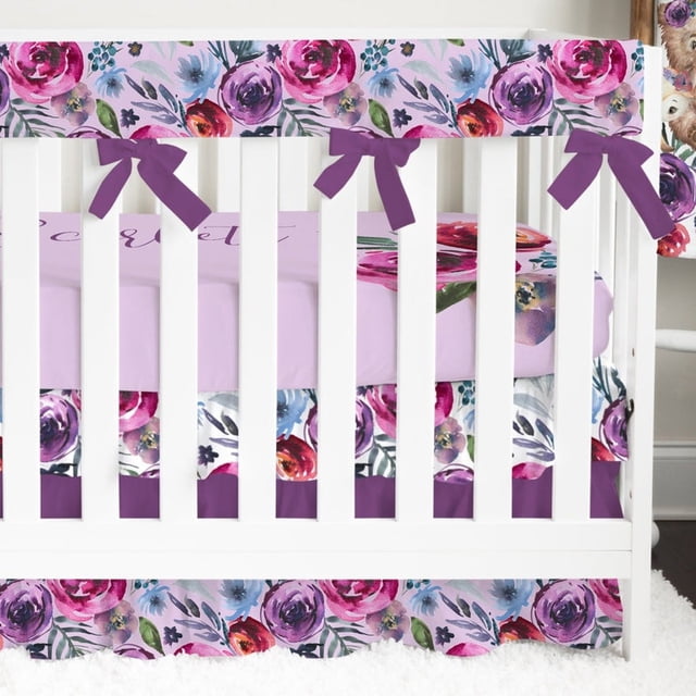 Juego de Cuna Sweet Woodlands Purple Ruffled