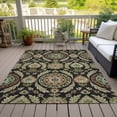 thumbnail image 6 of Addison Rugs Chantille Indoor/Outdoor Transitional Floral Black Washable Rectangle Rug, 2'6" x 3'10", 6 of 6
