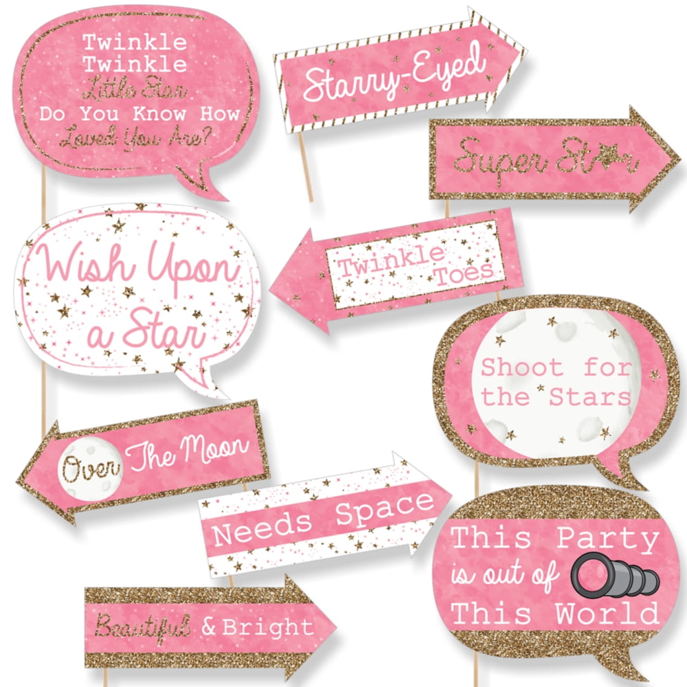 Funny Pink Twinkle Little Star Baby Shower Or Birthday Party Photo Funny Pink Twinkle Little Star Baby Shower Or Birthday Party Photo