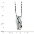 thumbnail image 3 of Sterling Silver & CZ Brilliant Embers Polished Necklace 18 Inch, 3 of 3