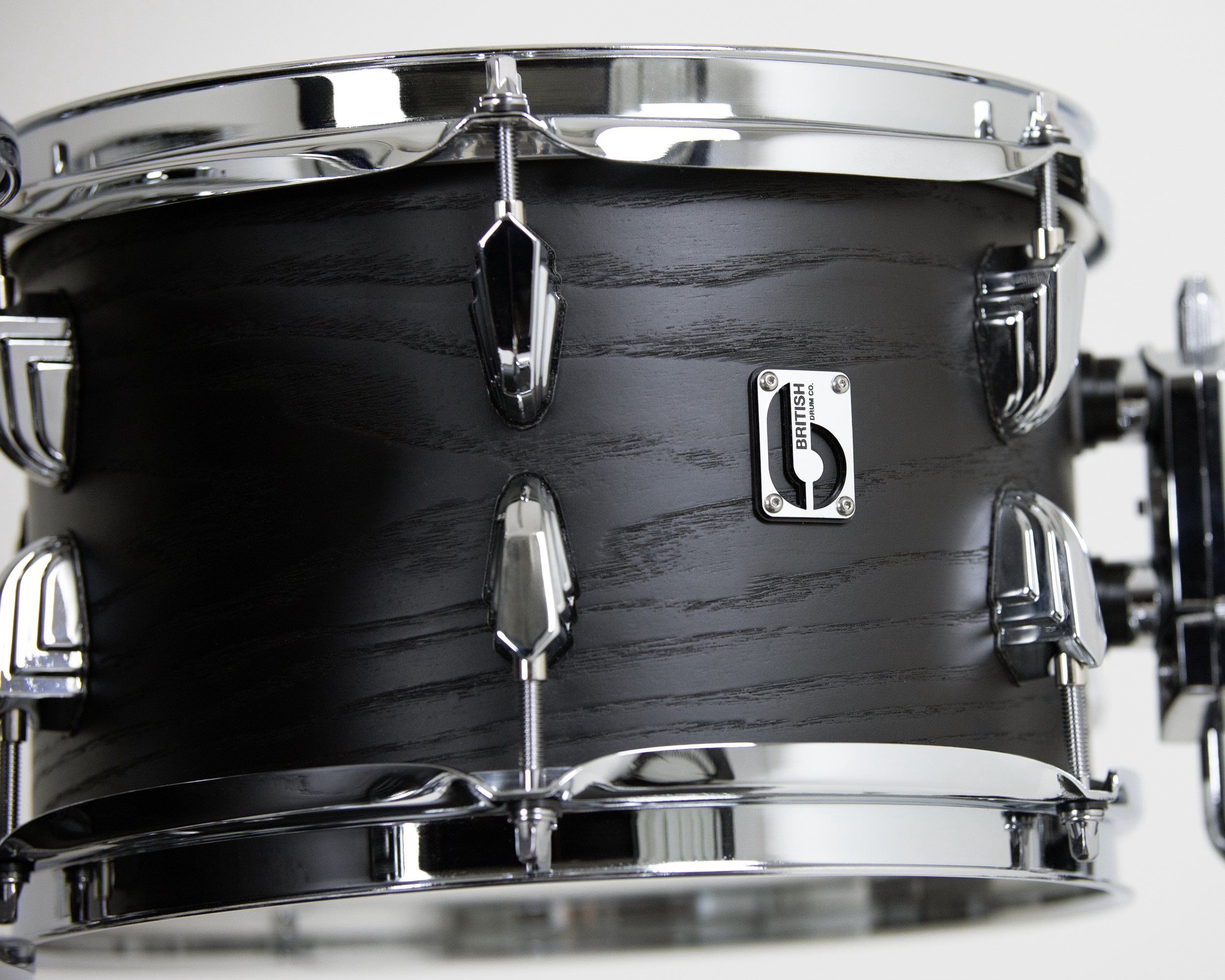 British Drum Co Raven Club Drum Shell Kit 12", 16", 22" - Black Ash Birch