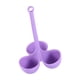 thumbnail image 3 of 2 x Rejilla para vaporera de huevos Organizador Soporte Bandeja Accesorios para cocinar al vapor Dispensador de almacenamiento Violeta 3 agujeros, 3 of 9
