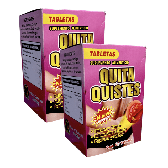 Quita Quistes 60 tabletas Herbomex Paquete de 2