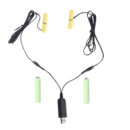 lanema USB to 1.5V 3V 4.5V 6V Dual AAA Battery Eliminator Can Replace 1-4AAA Batteries
