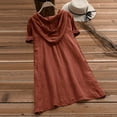 thumbnail image 3 of Pompotops Women Loose Ruffle Sollar Solid Color Casual lady Pullover Top Blouse, 3 of 4