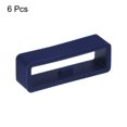thumbnail image 3 of Unique Bargains 6pack Watch Strap Loop Fastener Rings 26mm Rubber Watch Holder Keeper Navy Blue, 3 of 6