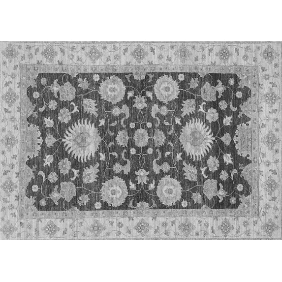 Ahgly Company Indoor Rectangle Oriental Gray Traditional Area Rugs, 5' x 8'