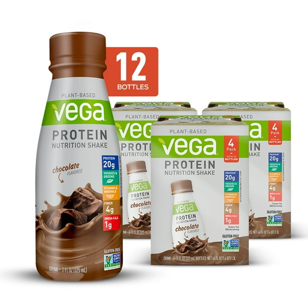 Vega Vegan Protein Nutrition Shake Chocolate 20g Protein 11 0 Fl Oz