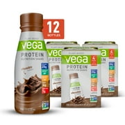 Vega Vegan Protein Nutrition Shake, Chocolate, 20g Protein, 11.0 Fl Oz, 12 Ct