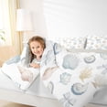 thumbnail image 3 of Manfei Kawaii Coquette Bow Twin Comforter Sets,Cartoon Sea Seashell Bedding Set,White,Light Gray Reversible,2pcs,1 Comforter and 1 Pillowcase, 3 of 8