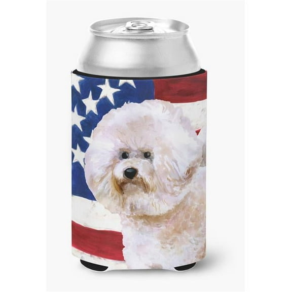 Bichon Frise No.2 Patriotic Can or Bottle Hugger