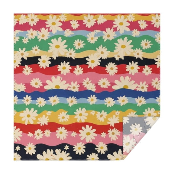 Pioneer Flower Floral Print Pattern Square Tablecloth,Waterproof Square Table Cover,Wipeable Spillproof Washable Table Cover for Home Kitchen Party Decor 42"X42"(107x107cm)