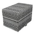 thumbnail image 1 of Vintage Tribal Dog Crate Cover, Greyscale Repetitive Pattern of Geometric Aztec Inspired Motifs, Easy to Use Pet Kennel Cover Small Dogs Puppies Kittens, 7 Sizes, Charcoal Grey Pale Grey, by Ambesonne, 1 of 6