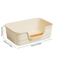 thumbnail image 3 of Semi-Enclosed Litter Box for Cats, Large Cat Litter Box with Odor Control and Anti Splash Design, High Sided Open Breathable Pet Toilet(White), 3 of 6