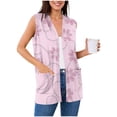 thumbnail image 6 of DIOAZUD Women's Sleeveless Floral Cardigan Vest with Pockets Open Front Boho Style Layering Piece Lightweight Casual Cardigans, 6 of 7