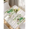 thumbnail image 5 of St. Patrick's Day Placemats Set of 12, Green Shamrocks Truck Plants Retro Beige Placemats for Dining Table, Place Mats for Kitchen Tabletop, Waterproof Wipeable Dining Table Mats Set, 5 of 9