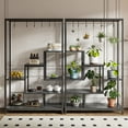 thumbnail image 4 of Indoor Plant Stand 5-Tier Tall 70.9", Large Metal Plant Shelf with Hanging Hooks, Multi-Purpose Display Rack, Flower Bonsai Pots Organizer for Garden, Balcony, Living Room, 4 of 9