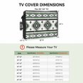 thumbnail image 3 of Outdoor TV Cover 80 to 85 Inches, Sage Green Southwestern Native Aztec Ethnic Style Geometric Waterproof TV Cover with Remote Control Pocket, Flat Screen TV Cover Protector for Outside TV, 3 of 6