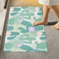 thumbnail image 2 of Cactus and Flowers Bathroom Rug Set 2PCS Ultra Soft Bath Rugs, Non Slip Absorbent Shaggy Bath Mat Set with U-Shaped Toilet Mat (16" x 24" & 20" x 24"), 2 of 6
