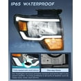 thumbnail image 4 of Nilight Headlights Assembly for Ford F150 F-150 2009 2010 2011 2012 2013 2014,Led DRL Headlamp,Black Housing, 4 of 7