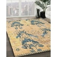 thumbnail image 2 of Ahgly Company Indoor Round Abstract Dark Almond Brown Abstract Area Rugs, 7' Round, 2 of 6