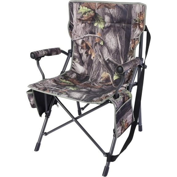 RedSwing Oversized Hunting Chairs for Blind, Portable Folding Camo Camping Chair for Adults Hunting Seats with Hard Arms for Outside Outdoor Camouflage